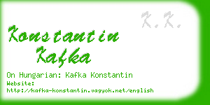 konstantin kafka business card